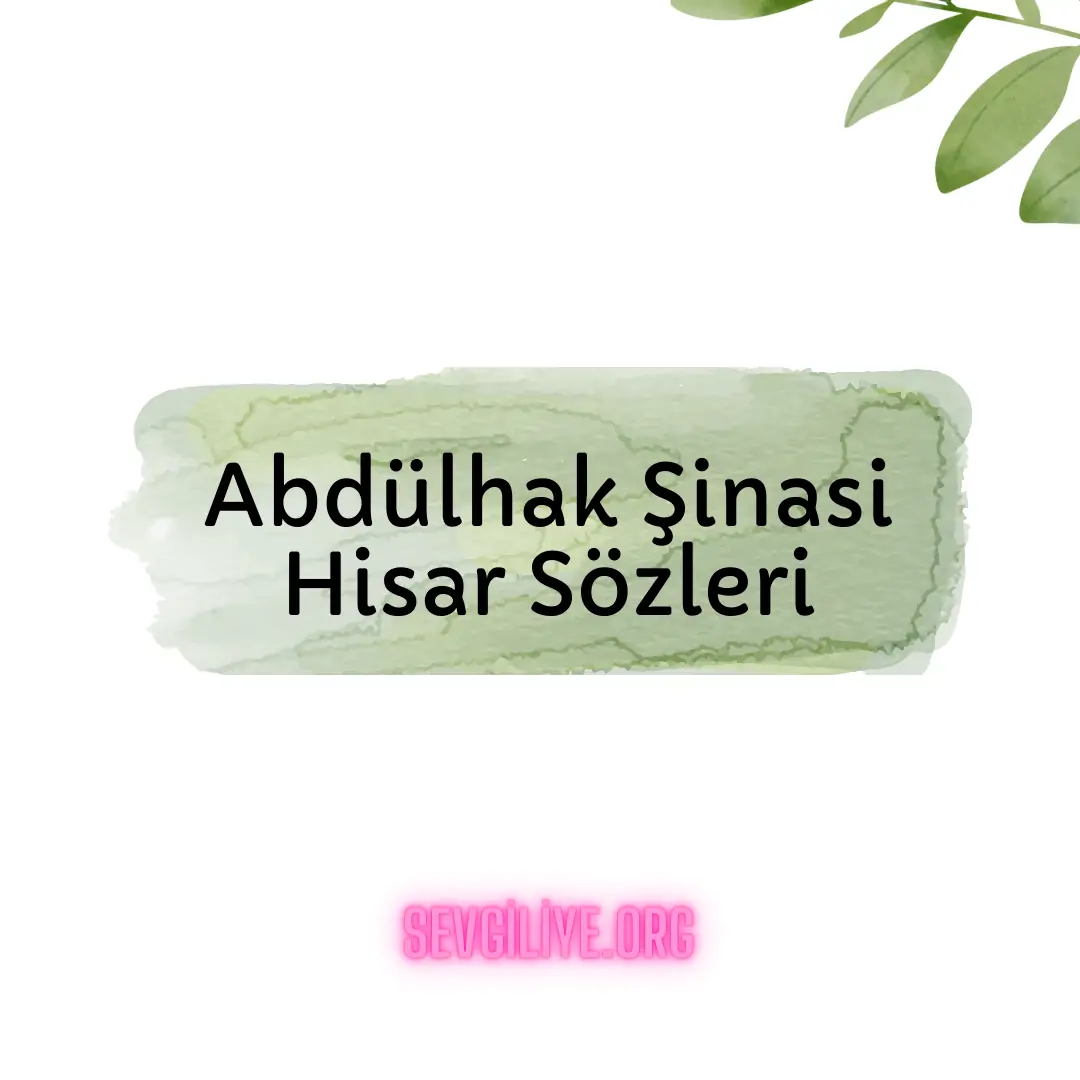 Abdülhak Şinasi Hisar Sözleri