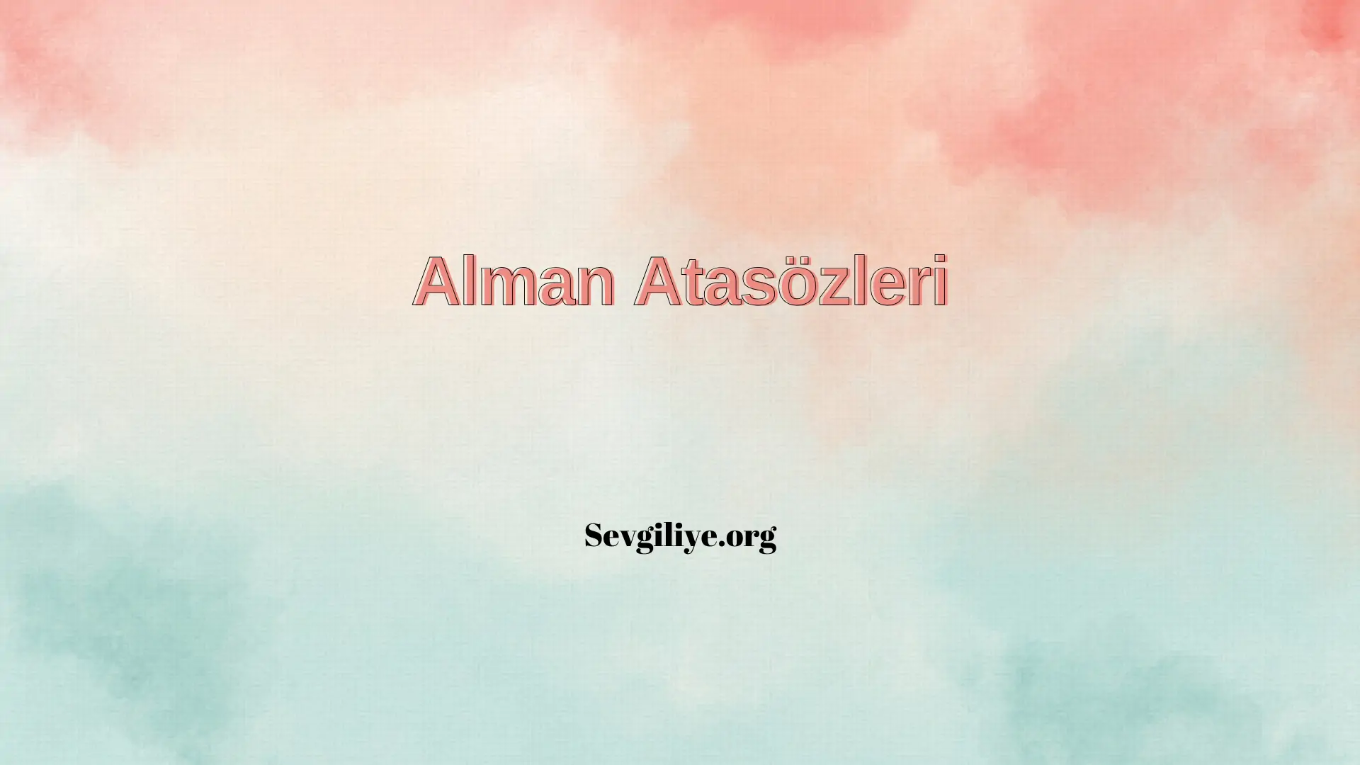 Alman Atasözleri