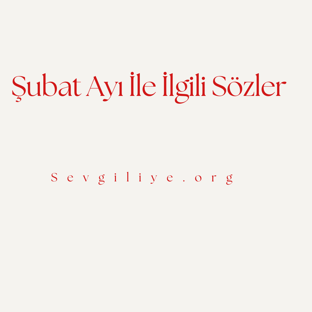 Şubat Ayı İle İlgili Sözler