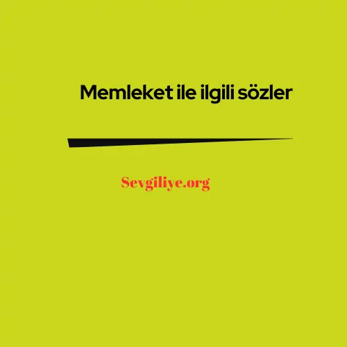 Memleket ile ilgili sözler